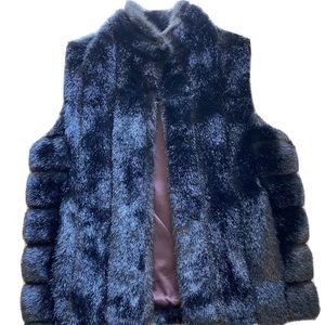 Lauren Meren Faux Fur Dark Black/ Brown Vest